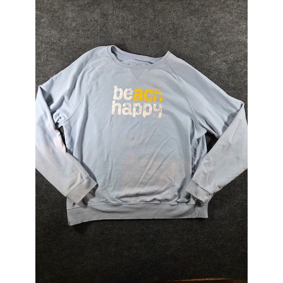 30A Gear Tops - 30A Gear Beach Happy Recycled Plastic Raglan Sweatshirt Blue XL